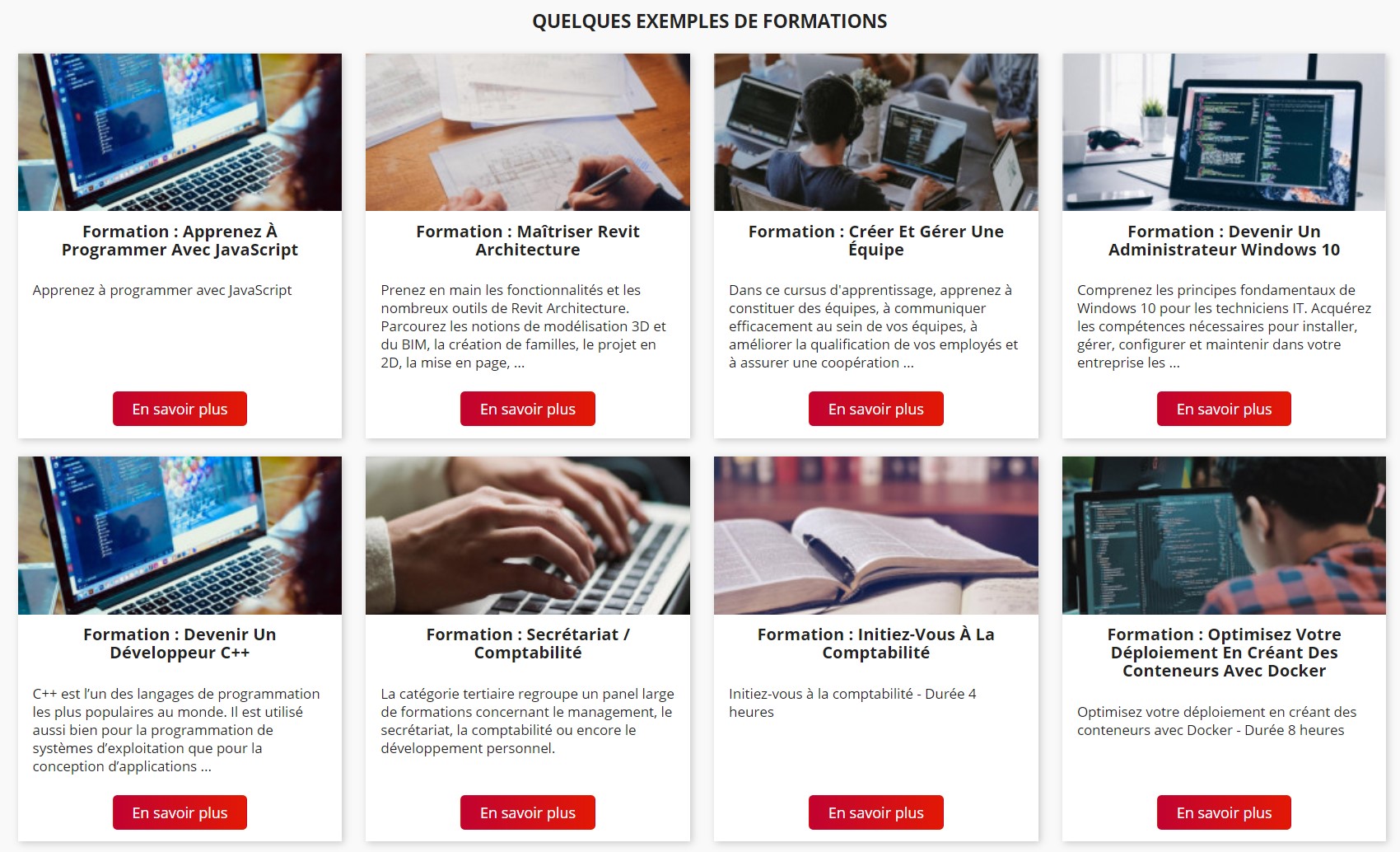 Offre de formation totalement en ligne et gratuite