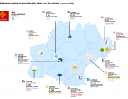 Carte des Campus des métiers et des qualifications d'Occitanie